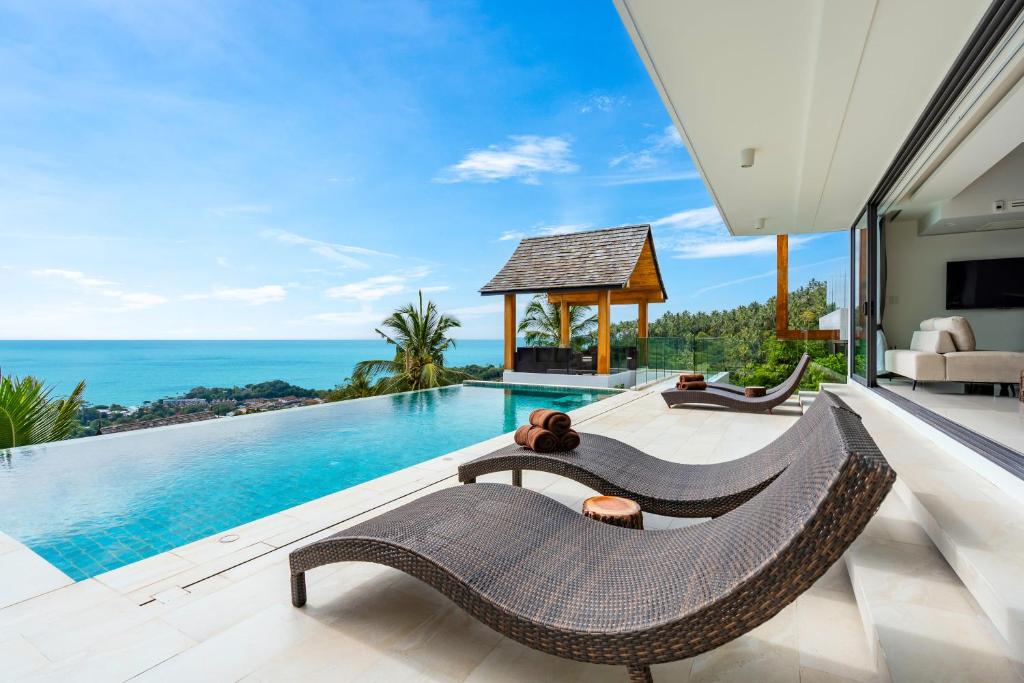 Samui Relax Airfreshing Privacy Modern Luxury Seaview Natural Rainforest Infinity Pool Villa With 3 Beds Suits With Housekeeper Samui Relax Airfreshing Privacy Modern Luxury Seaview Natural Rainforest Infinity Pool Villa With 3 Beds Suits With Housekeeper