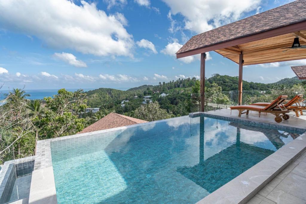 2br Modern Balinese pool & sea view villa #5